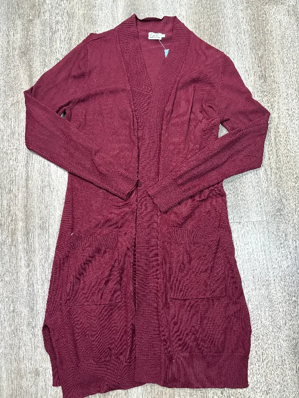 Cardigan By Cielo In Maroon, Size: L