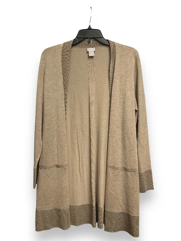 Cardigan By Chicos In Taupe, Size: S