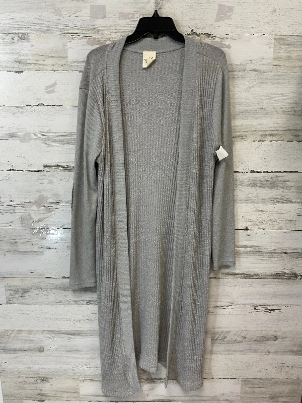 Sweater Cardigan By LU In Grey, Size: M