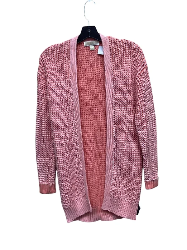 Sweater Cardigan By Michael Kors In Orange, Size: Xs