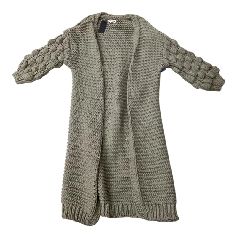 Sweater Cardigan By Clothes Mentor In Tan, Size: L