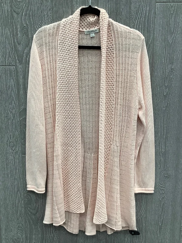 Sweater Cardigan By Studio Works In Pink, Size: Xl