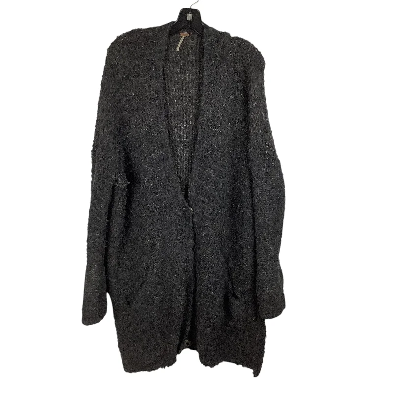 Sweater Cardigan By Free People In Grey, Size: M