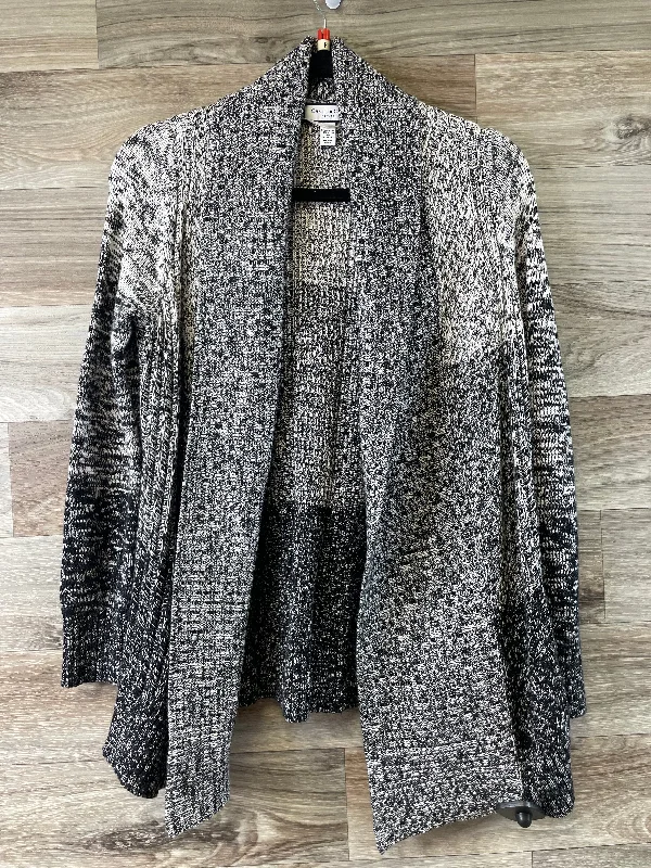 Sweater Cardigan By Charter Club In Black & White, Size: Sp