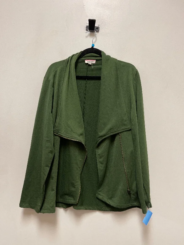 Sweater Cardigan By Andree By Unit In Green, Size: 2x