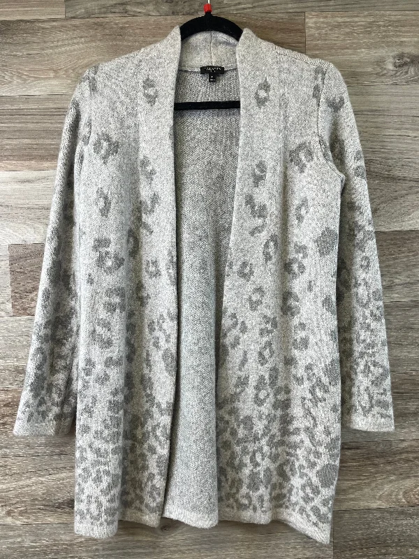 Sweater Cardigan By Talbots In Animal Print, Size: Petite