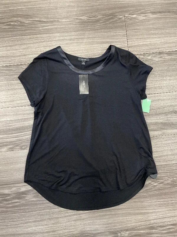 Black Top Short Sleeve Alfani, Size Petite L