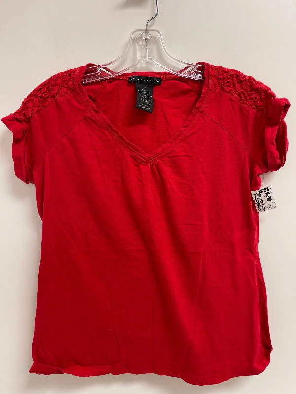 Red Top Short Sleeve Basic Grace Elements, Size S