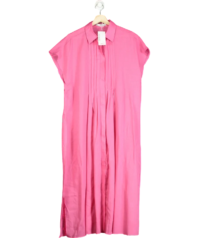 MANGO Pink Shirt Dress With Slits UK M