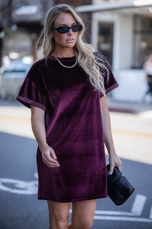 Velvet Shirt Dress