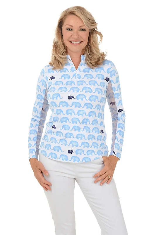 Periwinkle Velma Elephant UPF50+ Sun Shirt