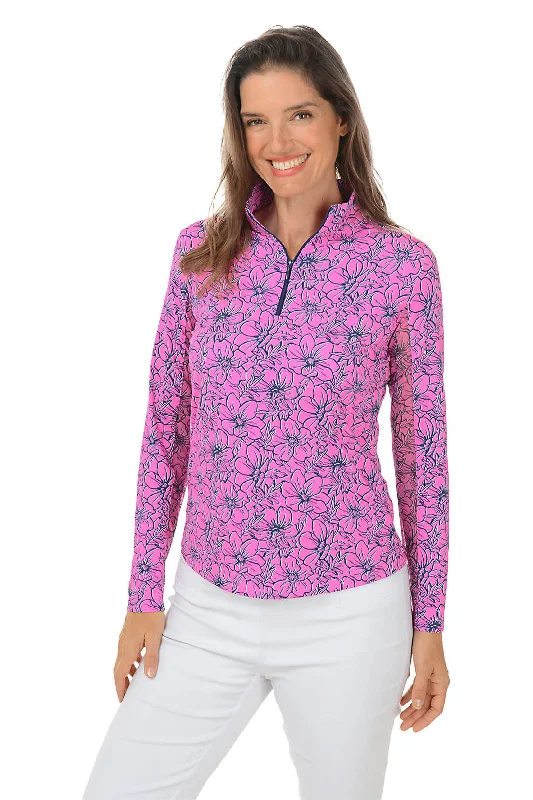 Pink Diana Floral UPF50+ Sun Shirt