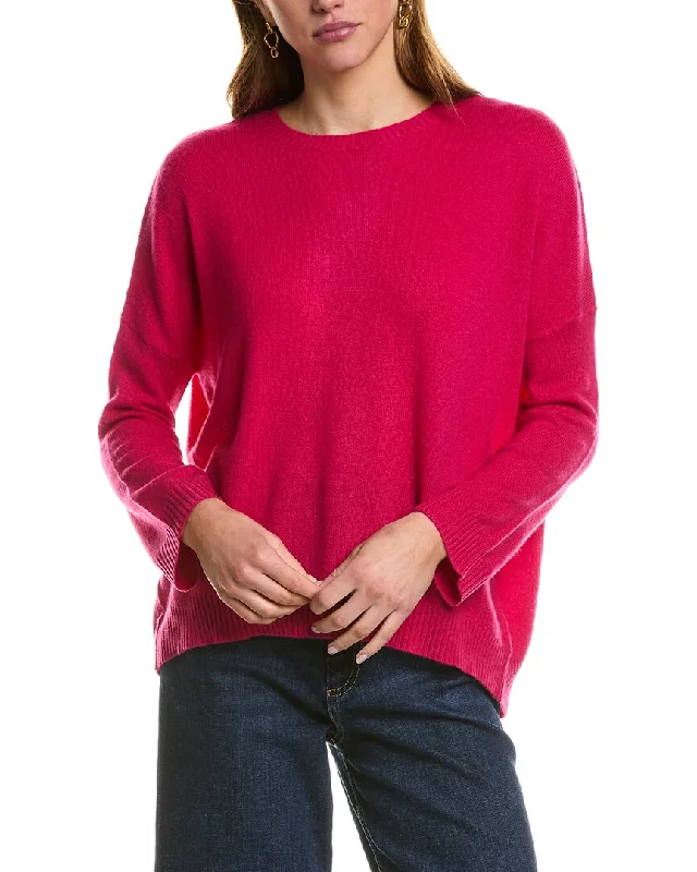 Kier + J Dropped-Shoulder Dolman Cashmere Sweater