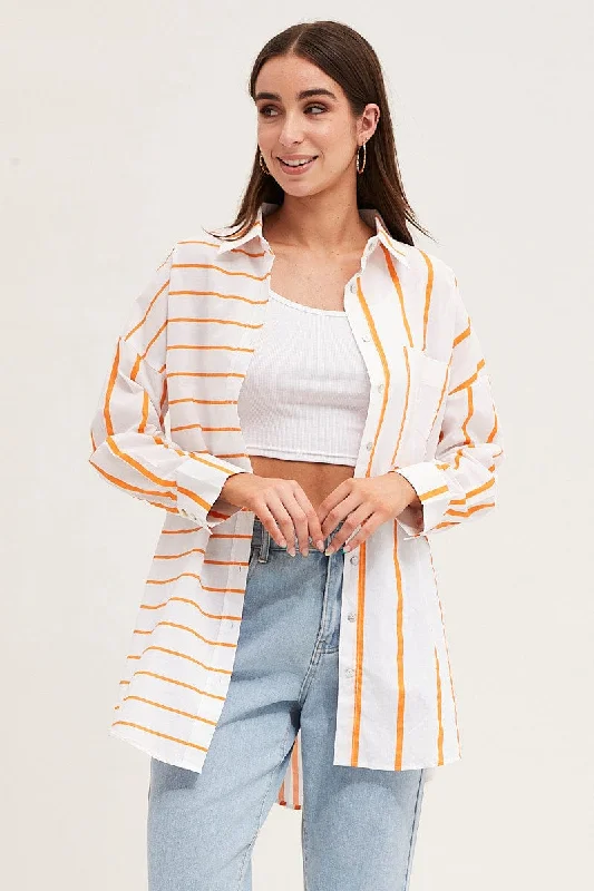 Stripe Long Sleeve Button Up Shirt