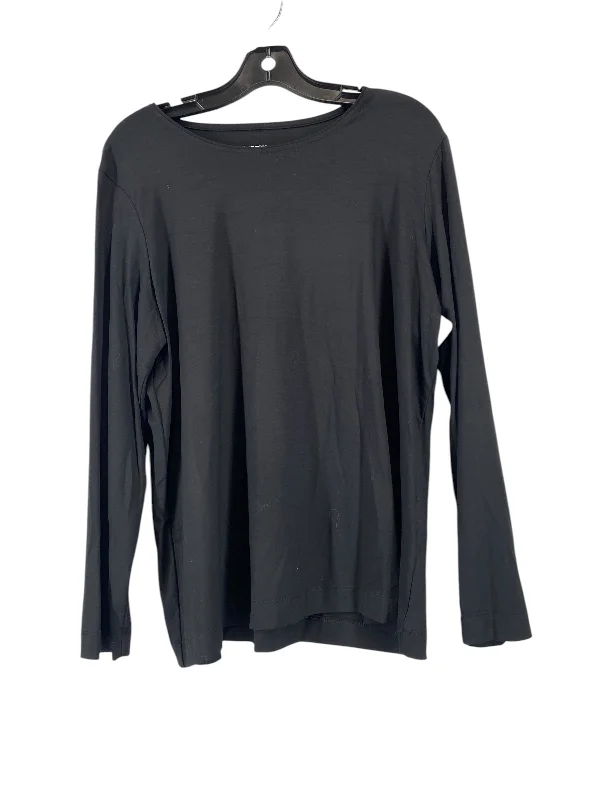 Top Long Sleeve Basic By Chicos In Black, Size: 2