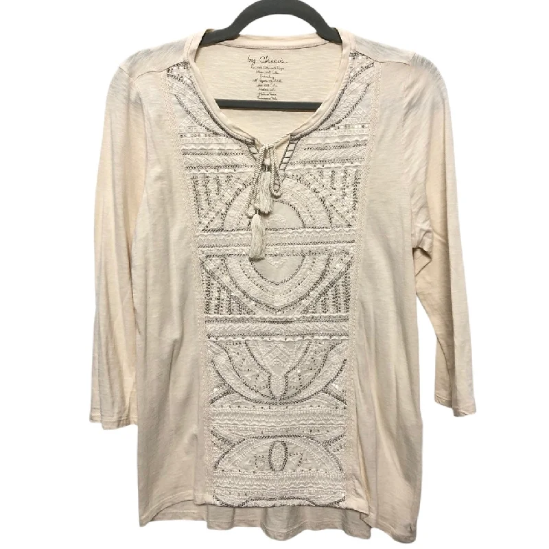 Top Long Sleeve By Chicos In Cream, Size: S