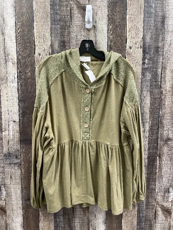 Top Long Sleeve By Fantastic Fawn In Green, Size: S