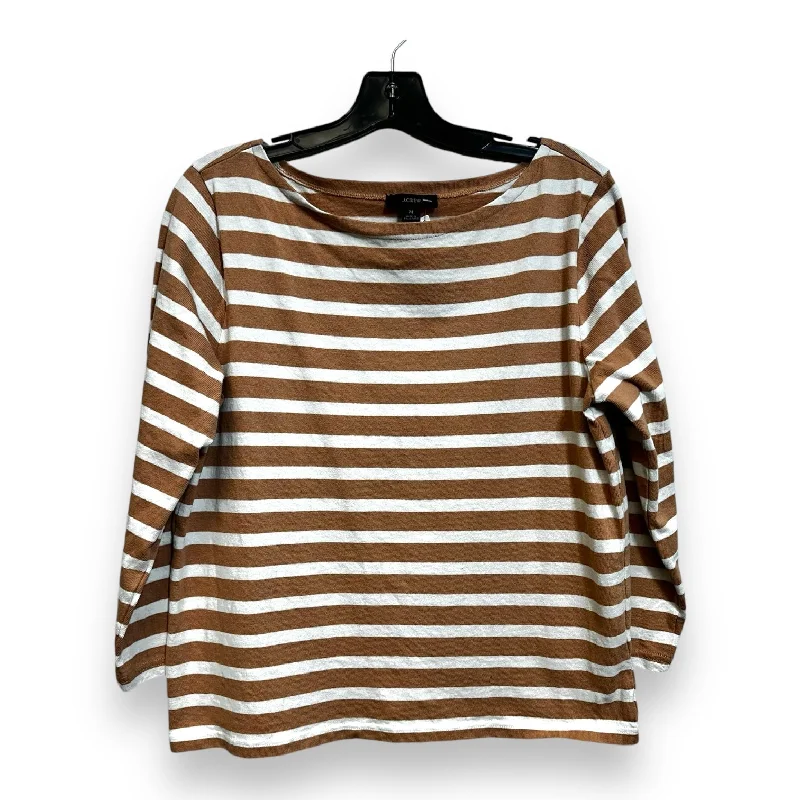 Top Long Sleeve By J. Crew In Striped Pattern, Size: M