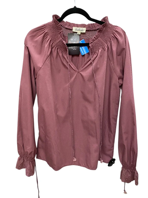 Top Long Sleeve By Listicle In Pink, Size: S