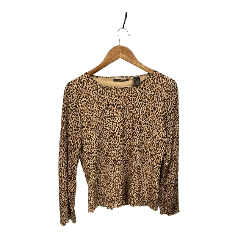 Top Long Sleeve By Liz Claiborne In Animal Print, Size: L