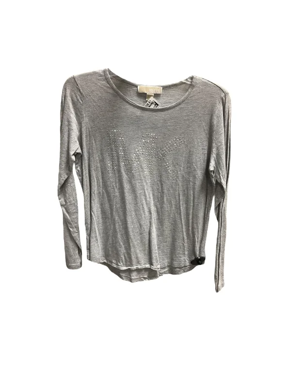 Top Long Sleeve By Michael By Michael Kors In Grey, Size: S