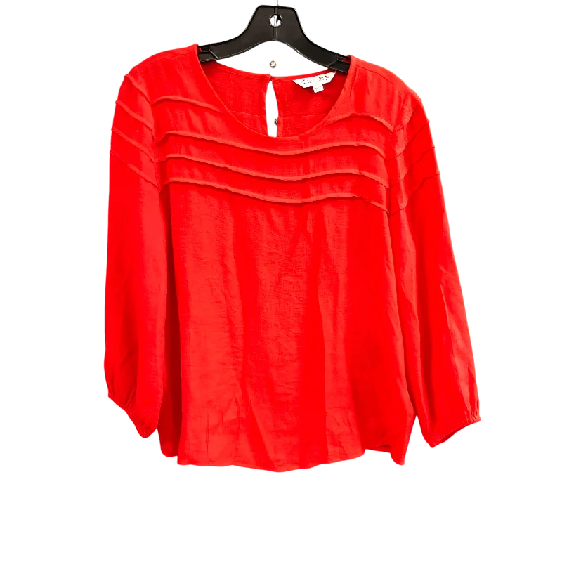 Top Long Sleeve By Nanette By Nanette Lepore In Red, Size: M