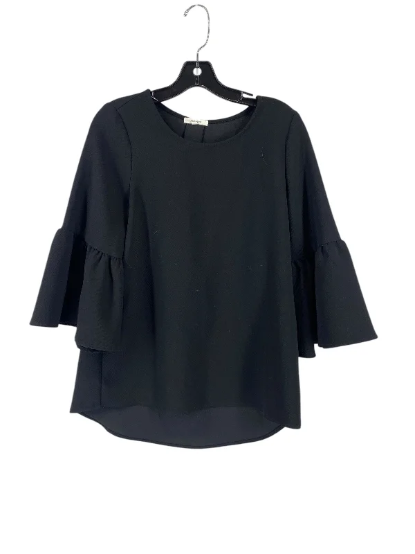 Top Long Sleeve By Pleione In Black, Size: S