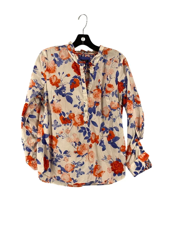 Top Long Sleeve By Talbots In Floral Print, Size: M