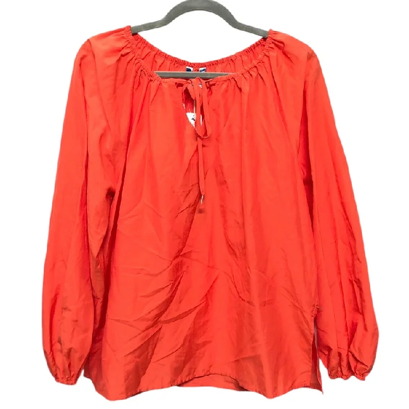 Top Long Sleeve By Tommy Bahama In Orange, Size: S