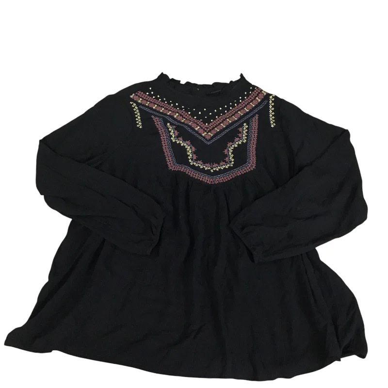 Top Long Sleeve By Torrid In Black, Size: 1x