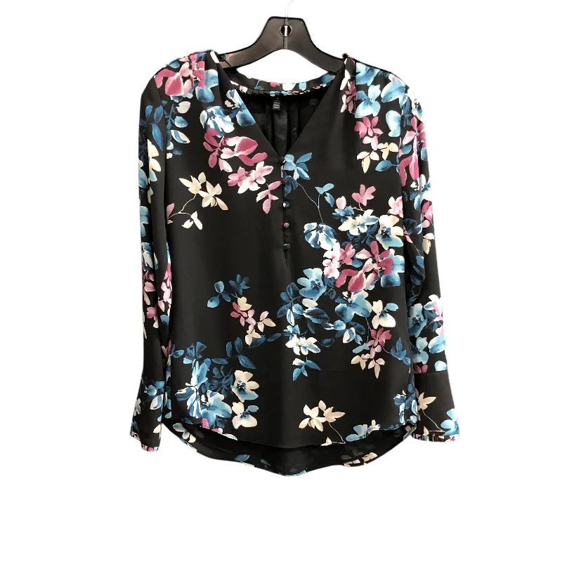 Top Long Sleeve By White House Black Market In Black, Size: Xs