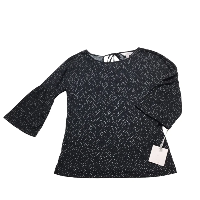 Top 3/4 Sleeve By Lc Lauren Conrad In Black & White, Size: Xs