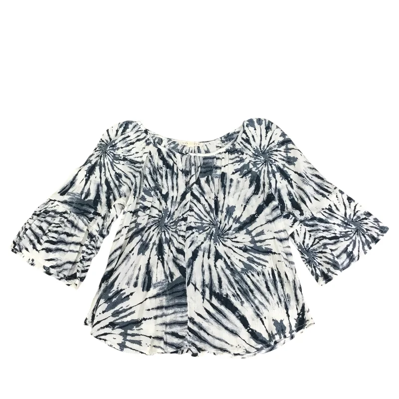 Top 3/4 Sleeve By Love Stitch In Tie Dye Print, Size: M