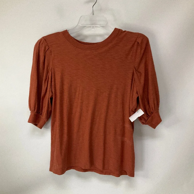 Top 3/4 Sleeve By Nation In Orange, Size: M