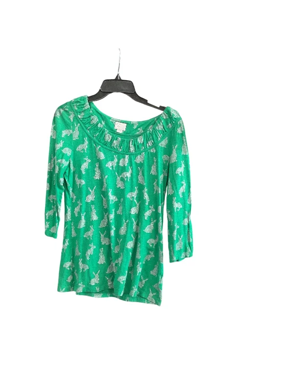 Top 3/4 Sleeve By Postmark In Green, Size: M